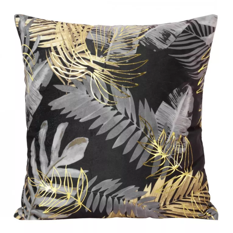 Welwetowa poszewka BALI zdobiona nadrukiem egzotycznych liści