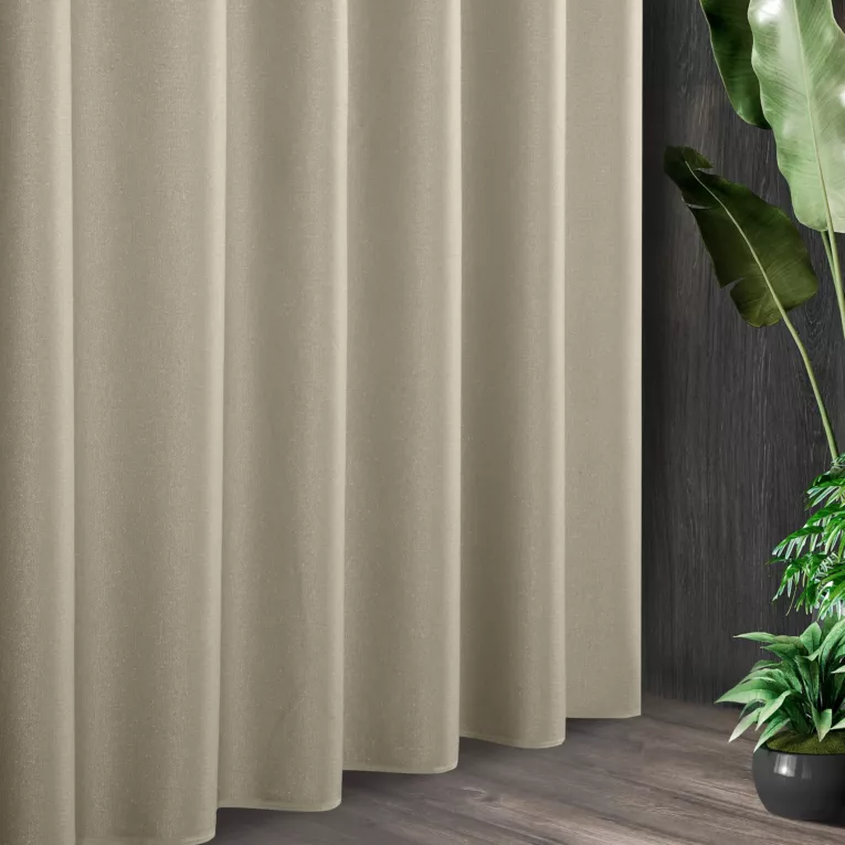 Tkanina zasłonowa błyszcząca z  drobnym strukturalnym wzorem