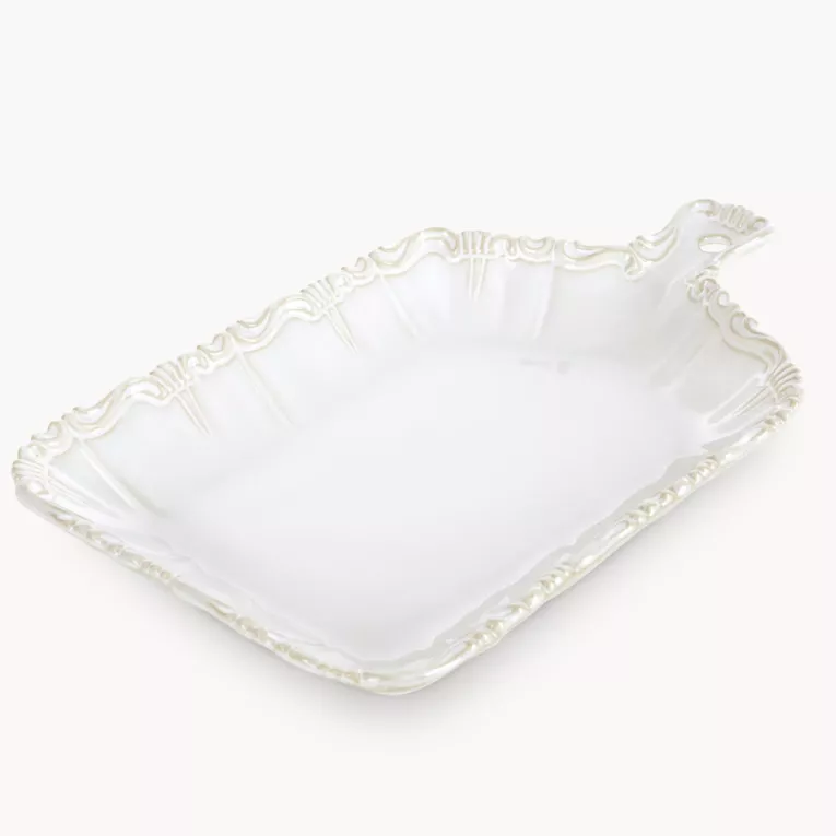 Patera ceramiczna kremowa dekoracyjna 32x20x4 cm ARLETA - kolekcja FOREST SUMMER