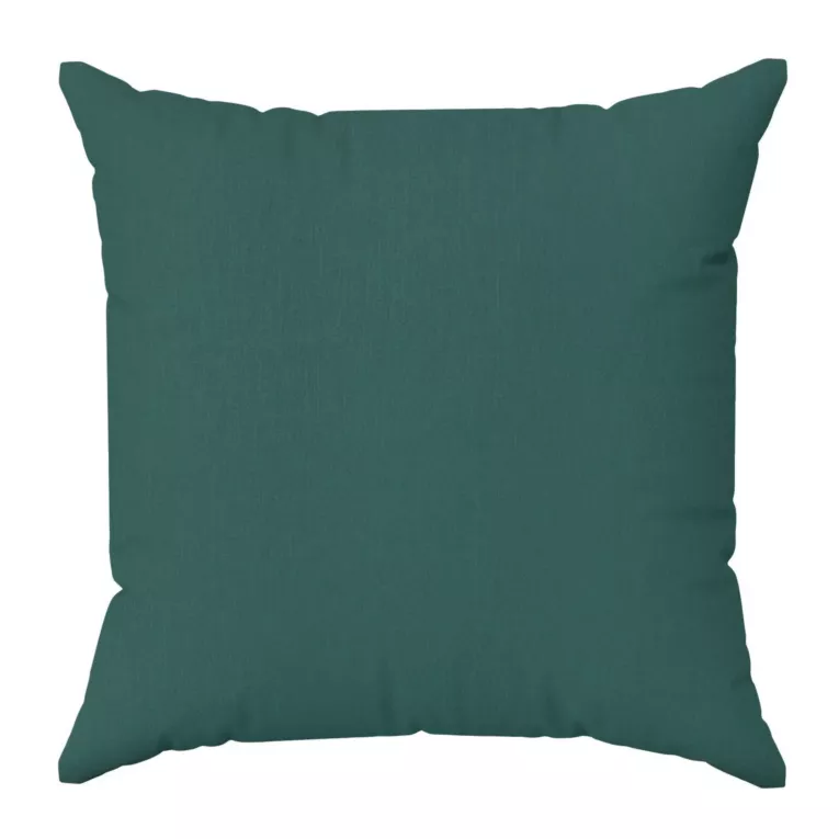 Poszewka szyta STYLE butelkowo zielona o naturalnym charakterze, z widocznym, ozdobnym splotem