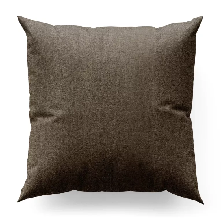 Poszewka szyta jasnobrązowa o naturalnym charakterze, z widocznym, ozdobnym splotem