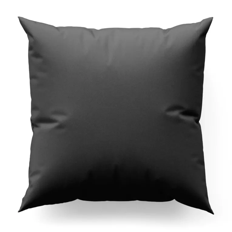 Poszewka szyta grafitowa z gładkiej tkaniny typu blackout