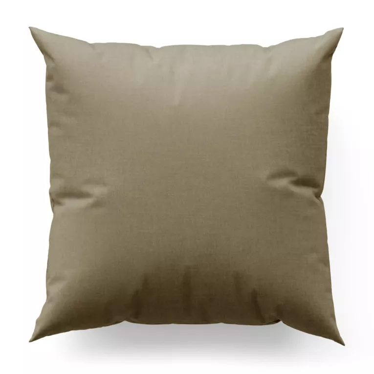 Poszewka szyta GEONOA ciemnokremowa z miękkiej tkaniny o naturalnym charakterze z widocznym ozdobnym splotem