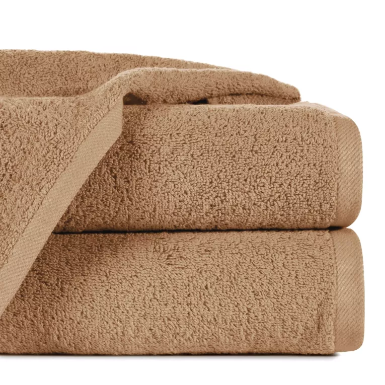 Ręcznik kąpielowy 70x140 cm bawełniany kolor ciemnobeżowy 500 g/m2 GŁADKI 2