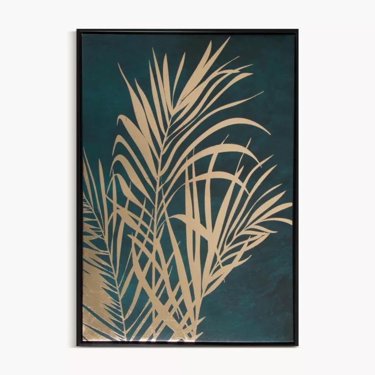 Obraz PALMTREE nadruk na płótnie złotych liści palmowych