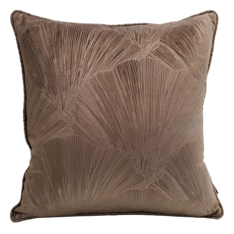 PIERRE CARDIN poszewka welwetowa GOJA z błyszczącym nadrukiem w formie liści miłorzębu i wypustką na brzegach