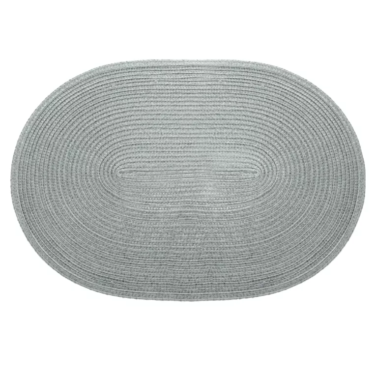 Podkładka owalna na stół szara 30 x 45 cm JUDY 2 pleciona