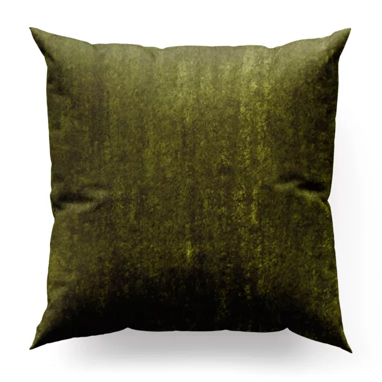 Poszewka szyta oliwkowa z miękkiej tkaniny welwetowej z efektem kreszowania