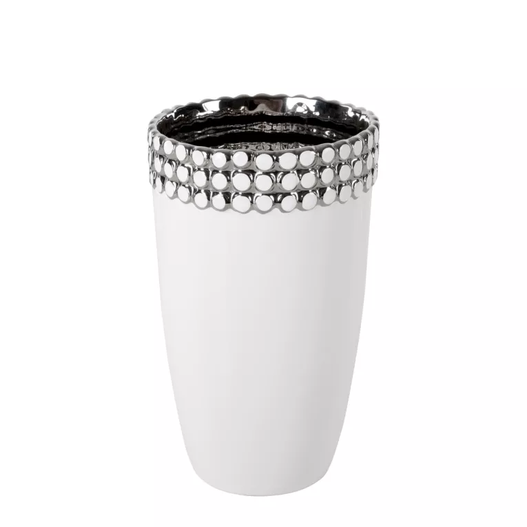 Wazon ceramiczny ELORA zdobiony subtelnym wzorem