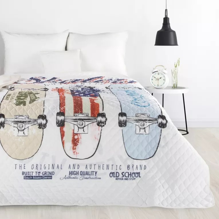 DESIGN 91 Narzuta SKATERS do pokoju młodzieżowego pikowana metodą hot press