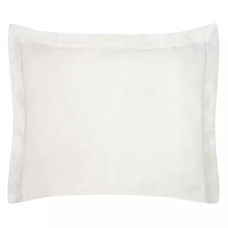 Poszewka na poduszkę 70x90 cm bawełniana kremowa z satynowym połyskiem i ozdobną kantą NOVA COLOUR