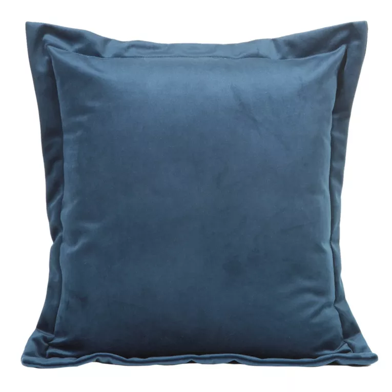Poszewka na poduszkę 45x45 cm welwetowa granatowa z ozdobnymi brzegami RIA Diva Line
