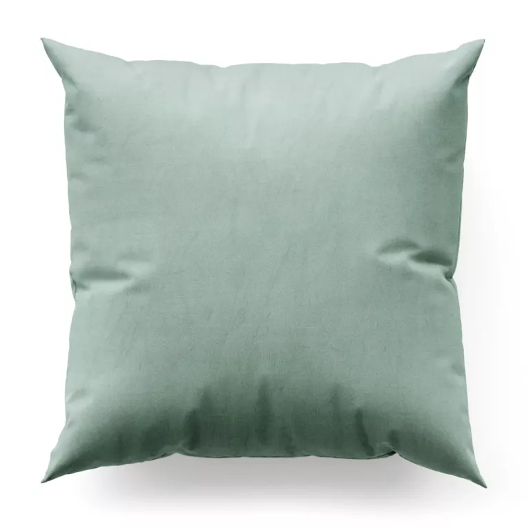 Poszewka szyta jasnomiętowa z miękkiej półmatowej tkaniny welwetowej