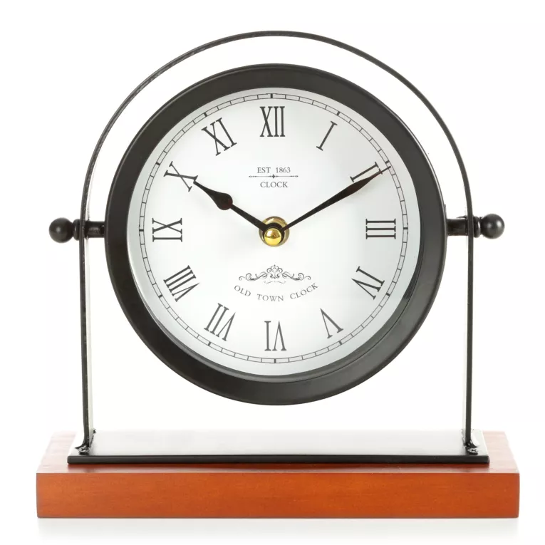Dekoracyjny zegar stołowy w stylu vintage