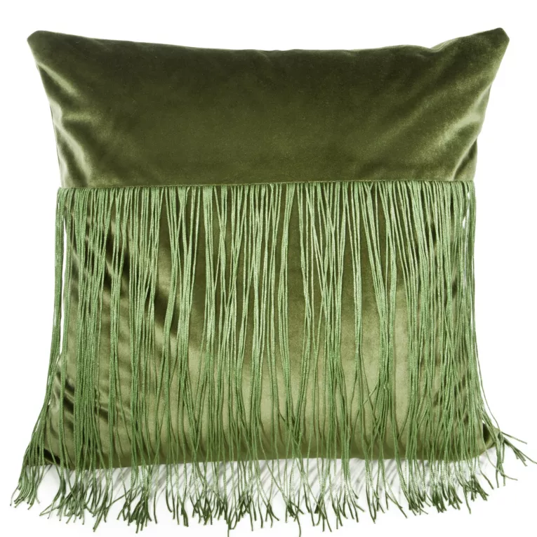 DIVA LINE Welwetowa poszewka dekoracyjna MELBA z frędzlami