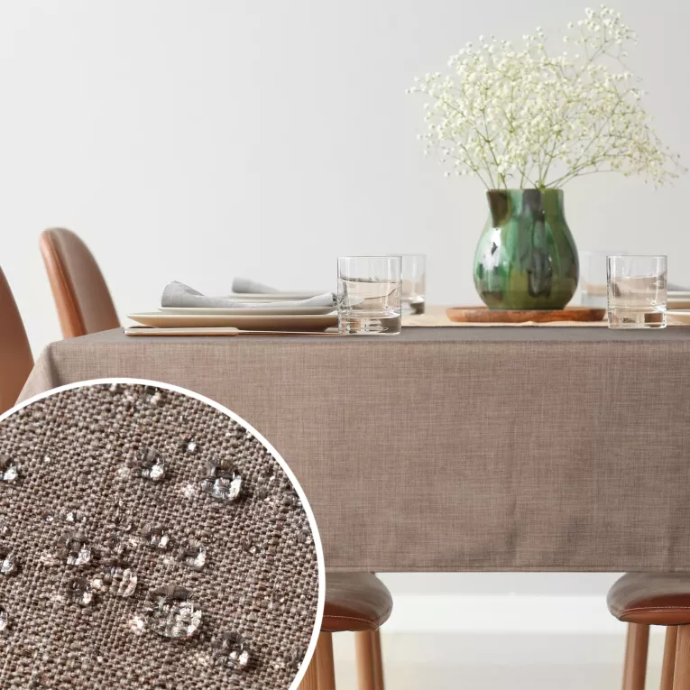 Obrus na stół 145x300 cm beżowy wodoodporny - KATE