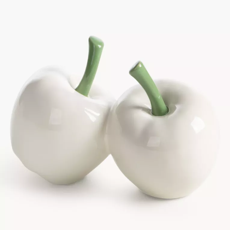 Figurka dekoracyjna kremowo, zielona wiśnia 18x10x13 cm SIMON