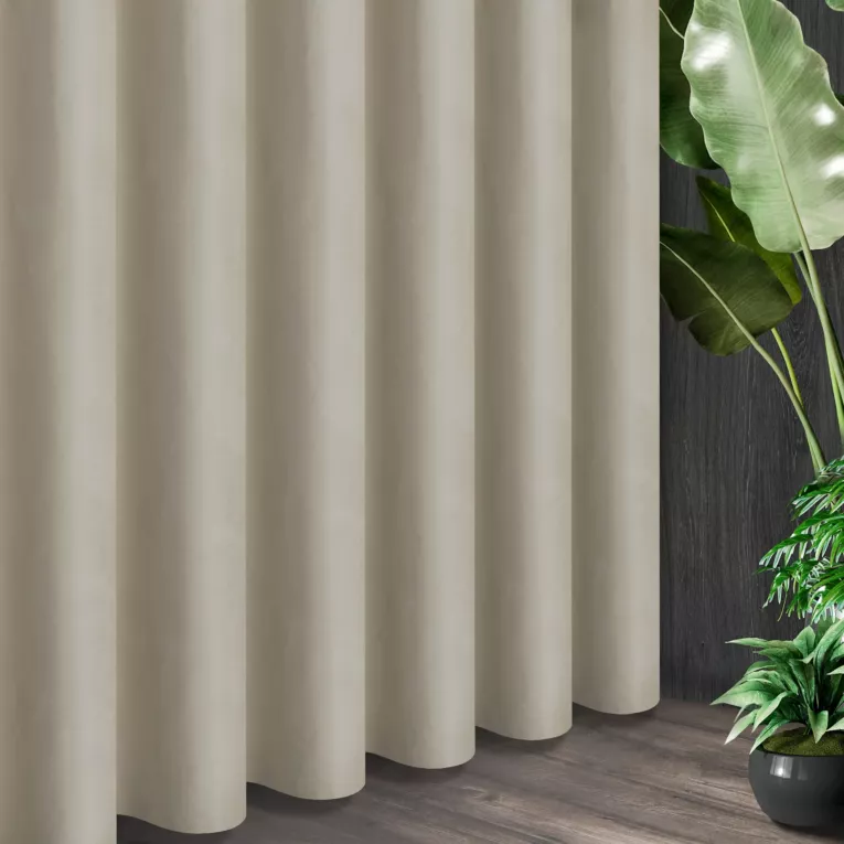 Tkanina zasłonowa z welwetu zaciemniająca, 100% BLACKOUT z kolekcji Pierre Cardin