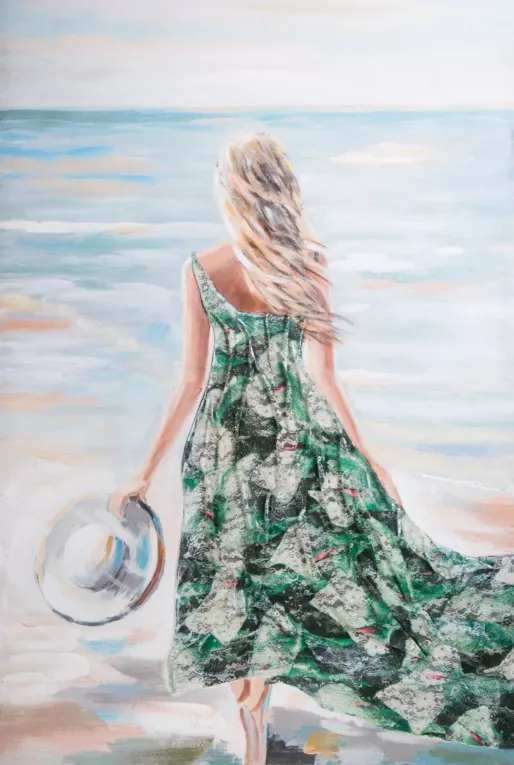 Obraz ROMANTIC ręcznie malowany na płótnie kolaż z efektem 3D