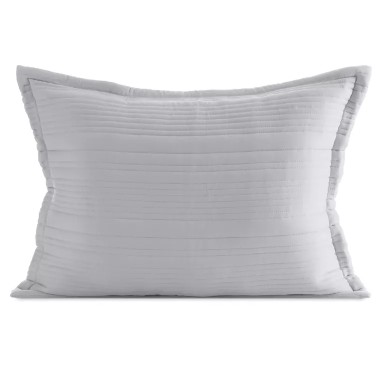 Poszewka na poduszkę 50x70 cm srebrna z wypukłym wzorem pikowana TARA Eurofirany Premium