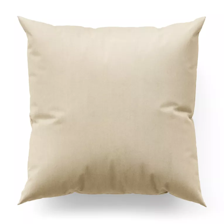Poszewka szyta kremowa z miękkiej tkaniny welwetowej