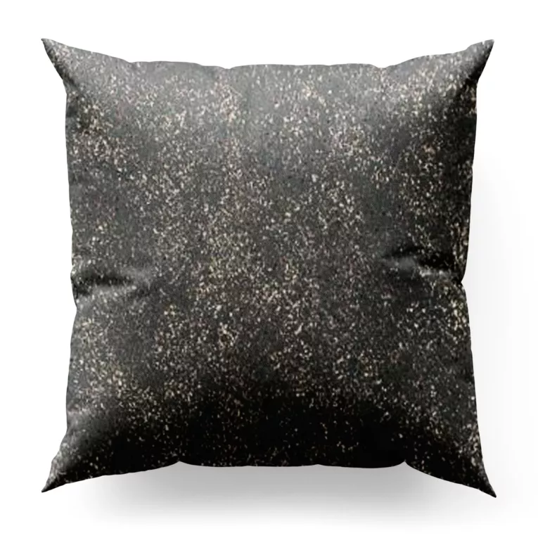 Poszewka szyta STONE popielata z grubej welwetowej tkaniny w drobny połyskujący wzór