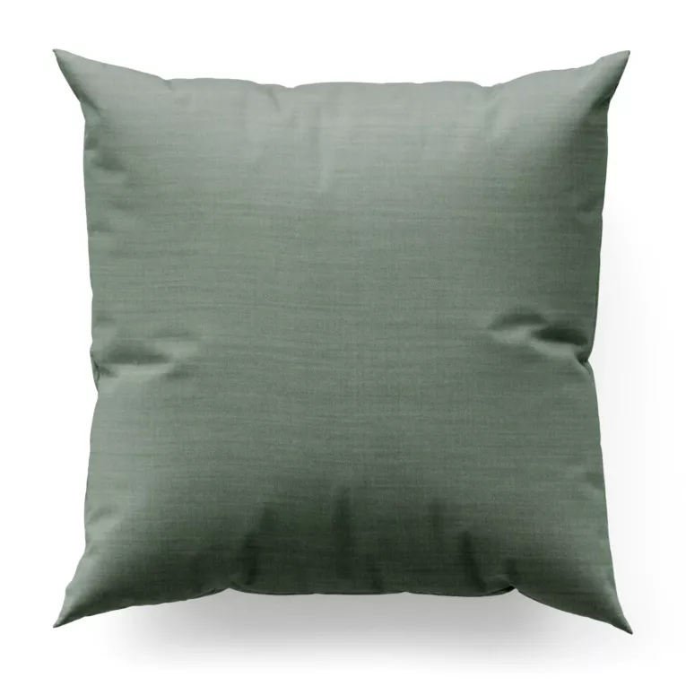 Poszewka szyta miętowa z miękkiej tkaniny o naturalnym splocie w stylu ekologicznym