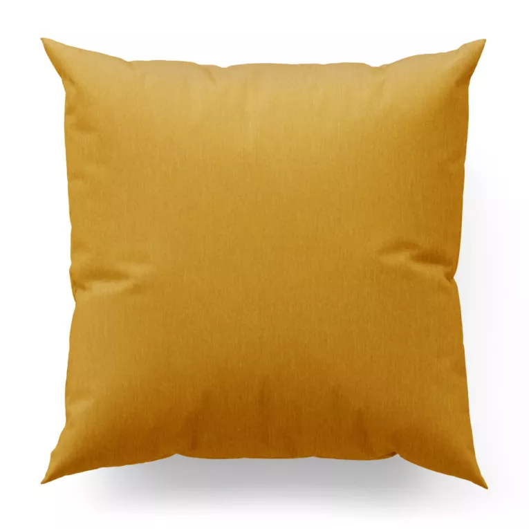 Poszewka szyta musztardowa z miękkiej tkaniny z efektem melanżu