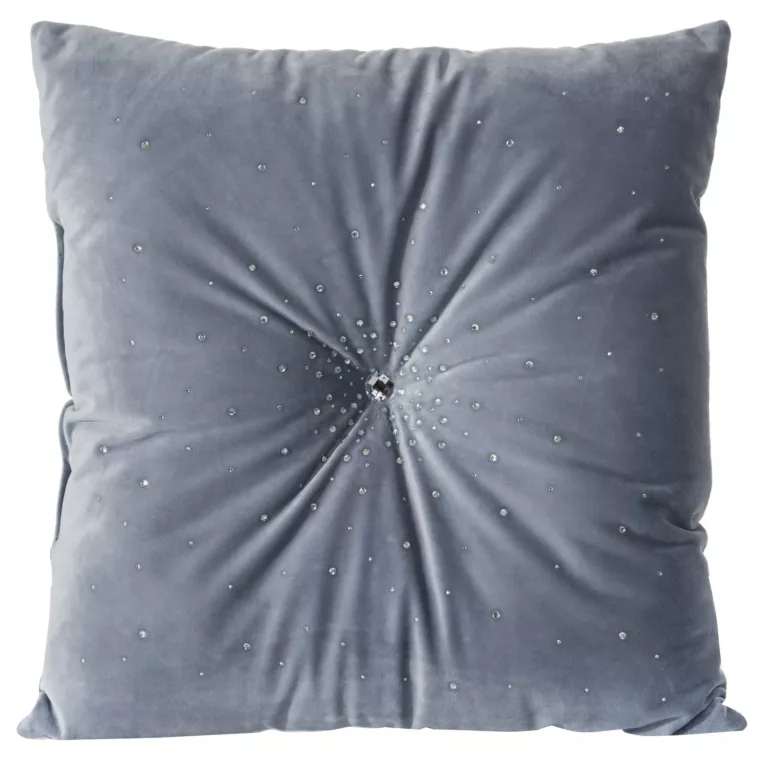 Poduszka welwetowa z wypełnieniem zdobiona kryształkami glamour
