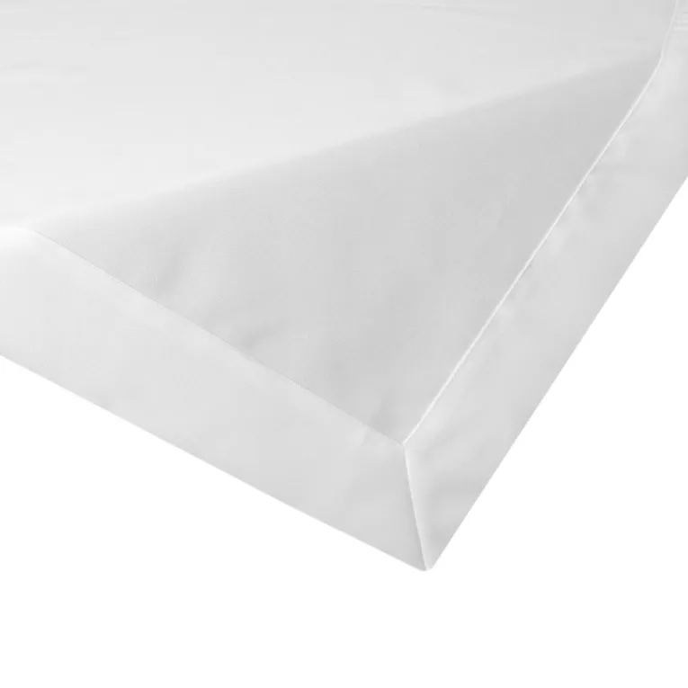 Bieżnik na stół biały 85x85 cm  ALICJA zdobiony podwójną kantą