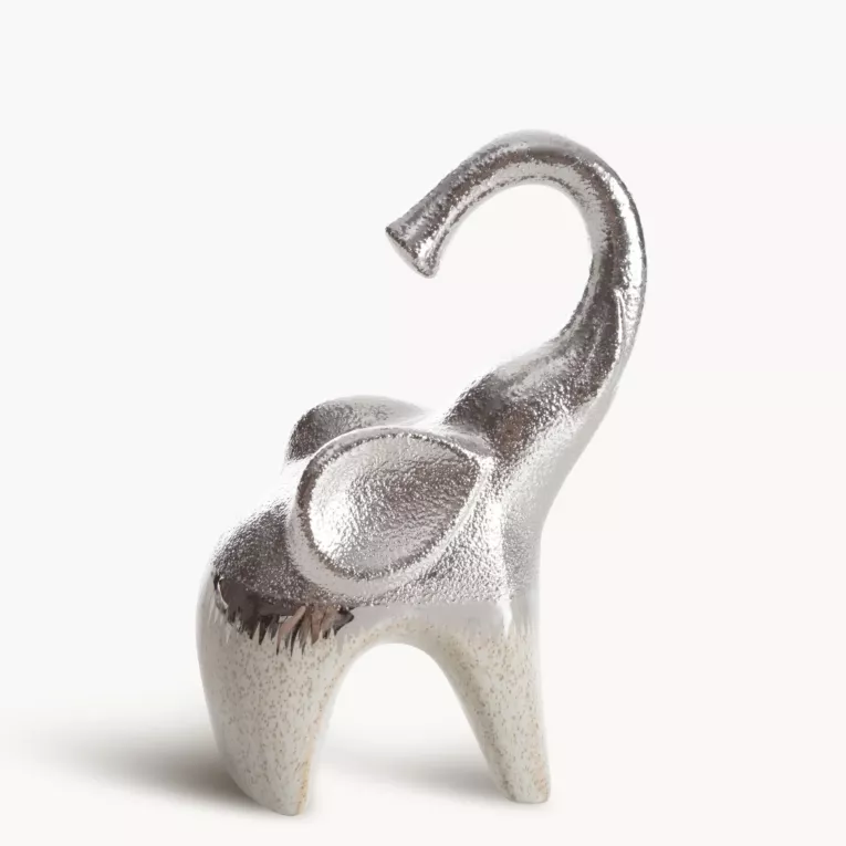 Figurka Słoń ceramiczny MAX 2 łączący fakturę granitu z lśniącą powierzchnią