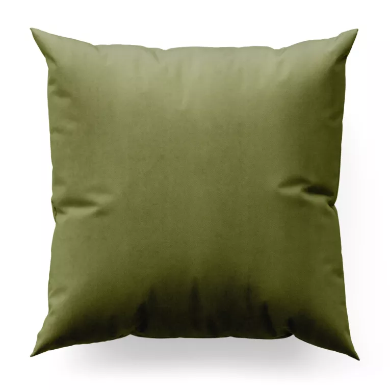 Poszewka szyta SAFARI oliwkowa z miękkiej welwetowej tkaniny z połyskiem