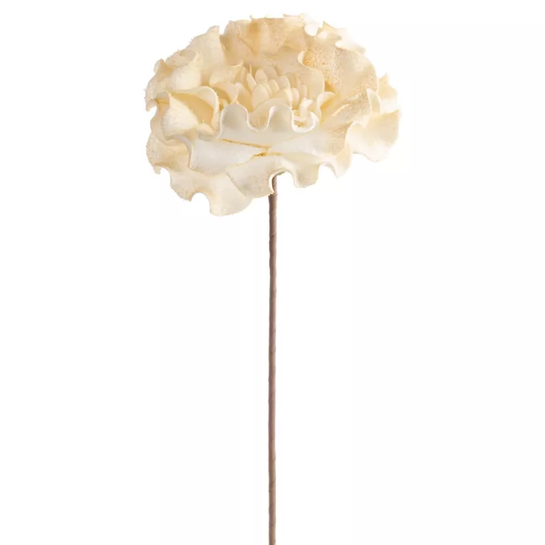 Kwiat sztuczny kremowy z plastycznej pianki foamiran 65 cm