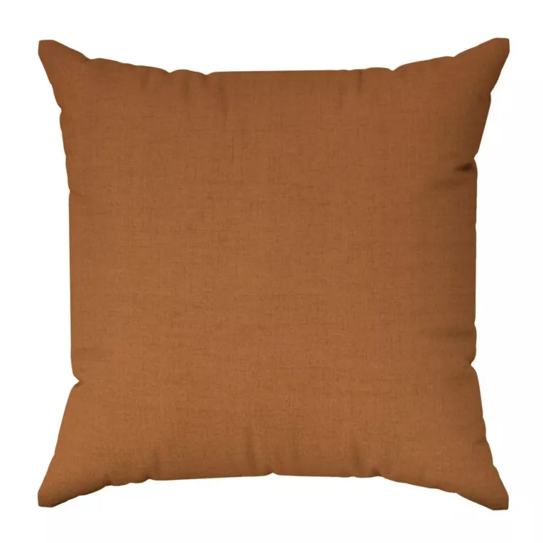 Poszewka szyta miedziana z tkaniny w stylu eko o naturalnym splocie