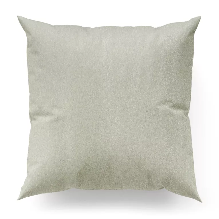 Poszewka szyta naturalno srebrna z gładkiej tkaniny przeplatanej błyszczącą lureksową nicią