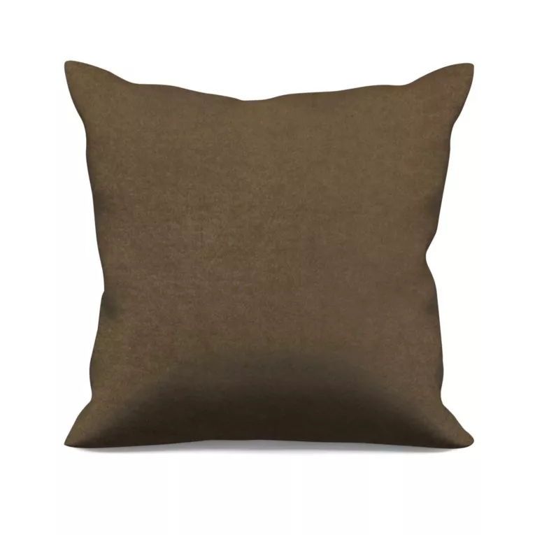 Poszewka szyta ADESSA ciemnobrązowa z miękkiej tkaniny o welurowej strukturze