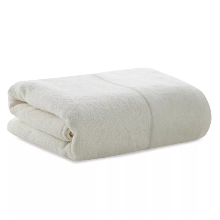 Ręcznik kąpielowy 50x90 cm bawełniany kolor kremowy zdobiony welwetową bordiurą  500 g/m2 FERO