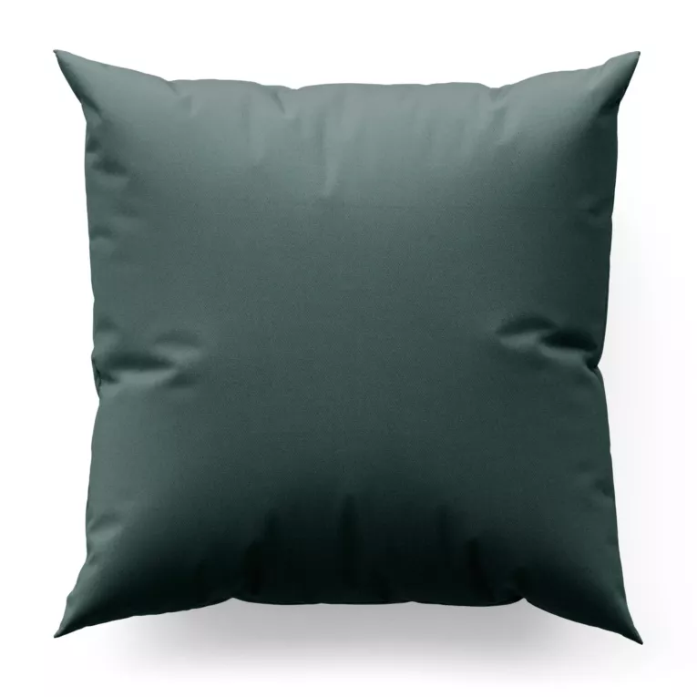 Poszewka szyta ciemnoniebieska z gładkiej tkaniny zaciemniającej typu dimout wykończona obciążnikiem