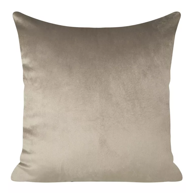 Poszewka na poduszkę 40x40 cm welwetowa ciemnobeżowa PIERRE