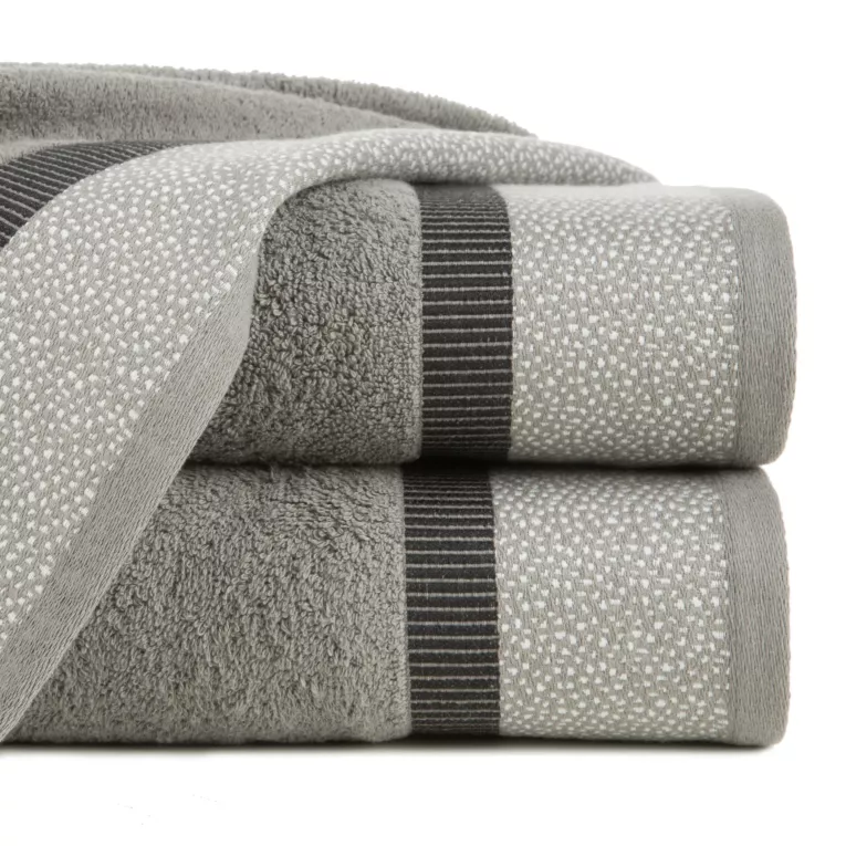 Ręcznik MARIT z ozdobną bordiurą z drobnym żakardowym wzorem