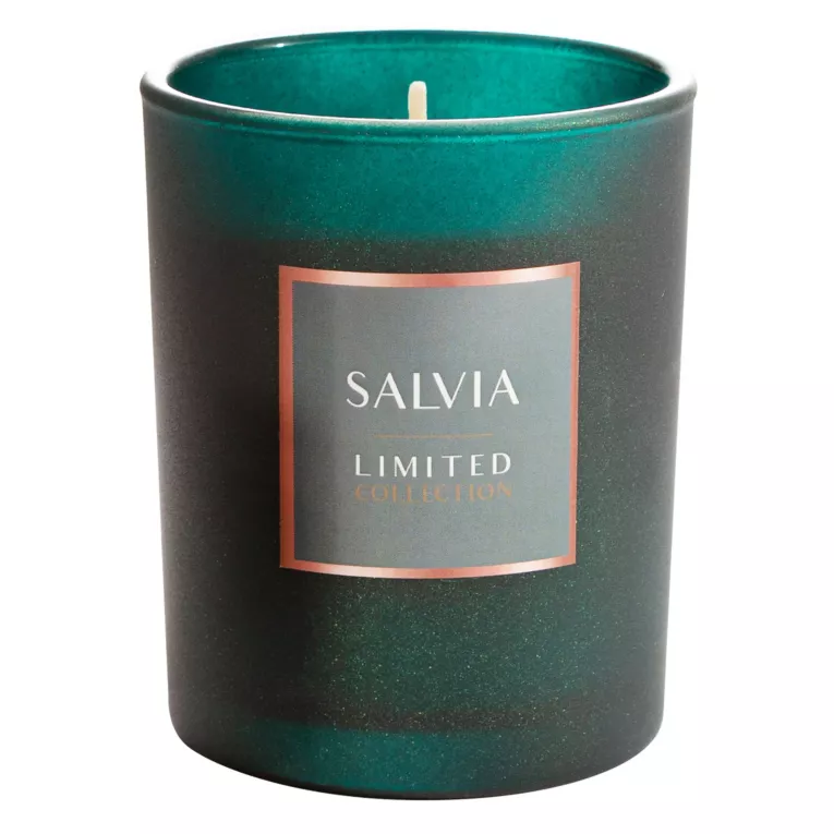 LIMITED COLLECTION Świeca zapachowa SALVIA  w szkle ŚWIEŻOŚĆ SZAŁWII