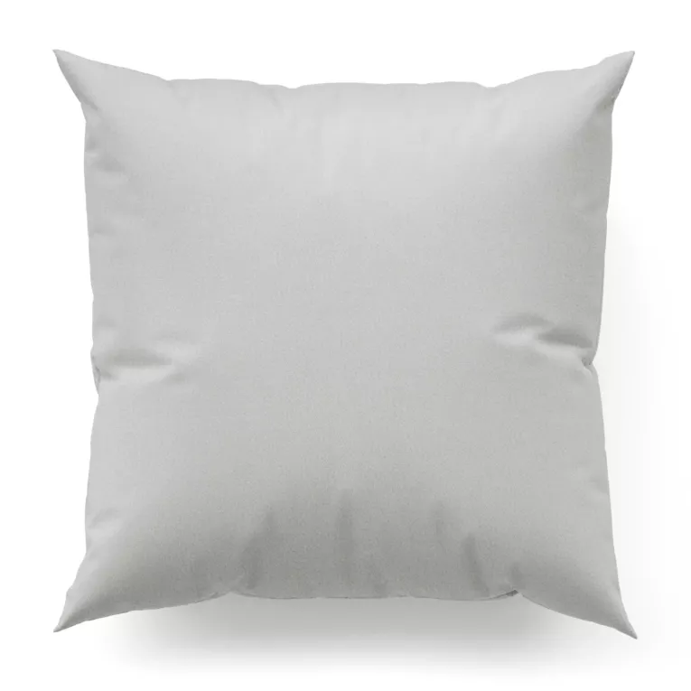 Poszewka szyta srebrna ze strukturalnej tkaniny typu blackout, zaciemniająca w 100%