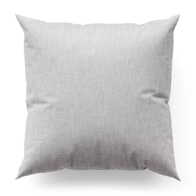 Poszewka szyta CASSIA srebrna z miękkiej tkaniny o regularnym, luznym splocie, wykończona obciążnikiem