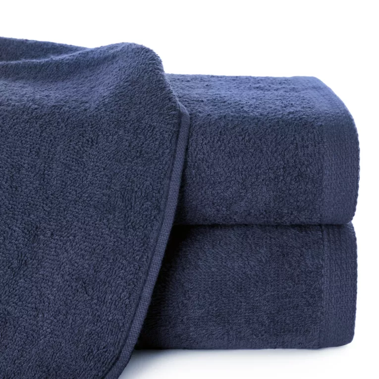 Ręcznik kąpielowy 50x90 cm bawełniany kolor granatowy 400 g/m2 GŁADKI 1