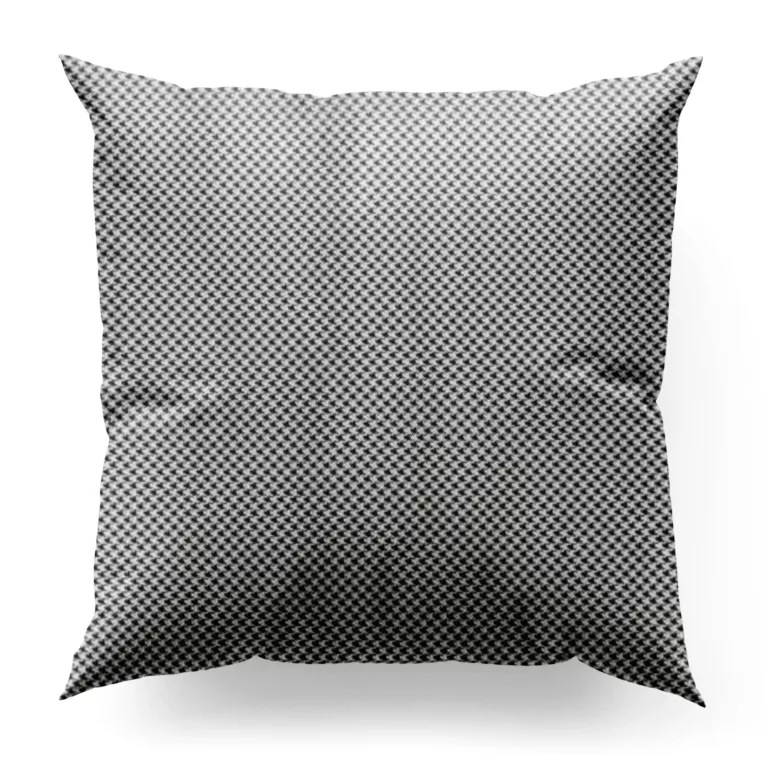 Poszewka szyta naturalno czarna z grubej welwetowej tkaniny w elegancki geometryczny wzór Italissima Eva Minge