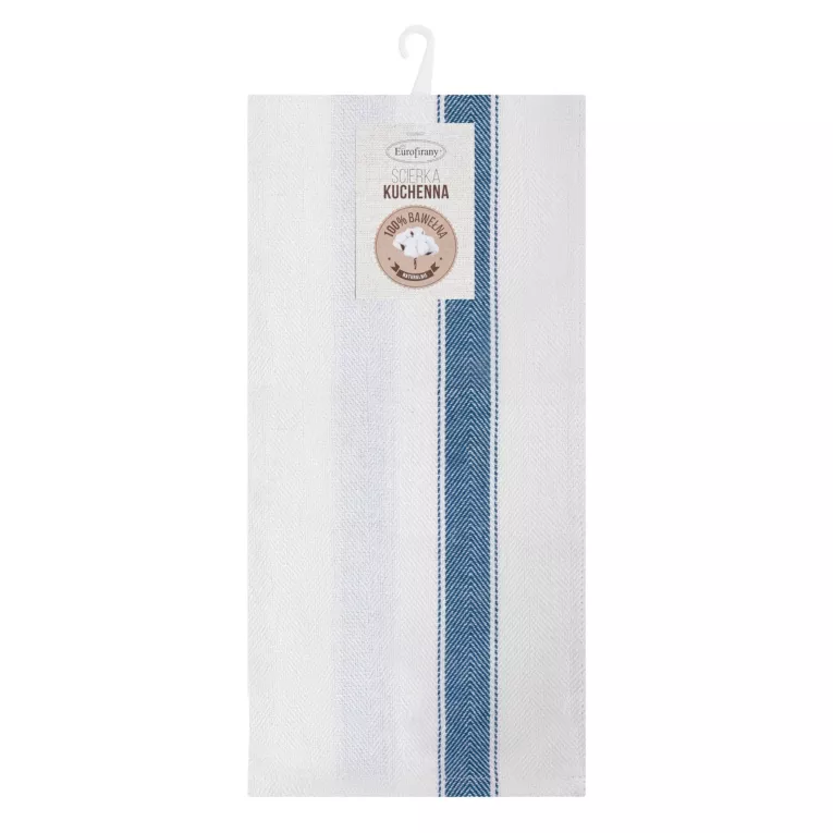 Komplet ściereczek kuchennych 2szt 50x70 cm bawełniany kolor niebieski w pasy 200 g/m2 SOFIA