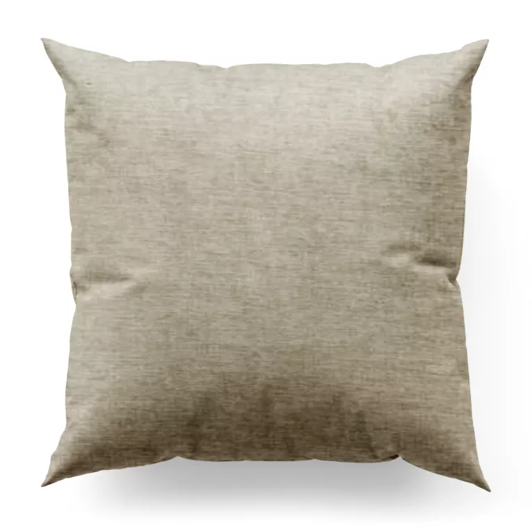 Poszewka szyta BRIANNA beżowa miękka szenilowa o wyraźnym splocie i lekkim połysku