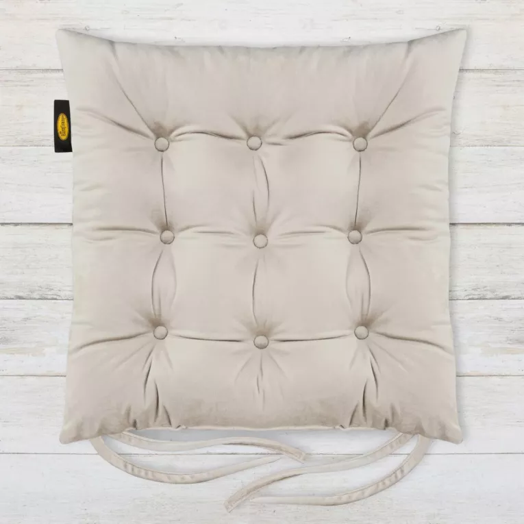 Dwustronna welwetowa poduszka siedziskowa na krzesło z dziewięcioma pikowaniami, gramatura 260 g/m2