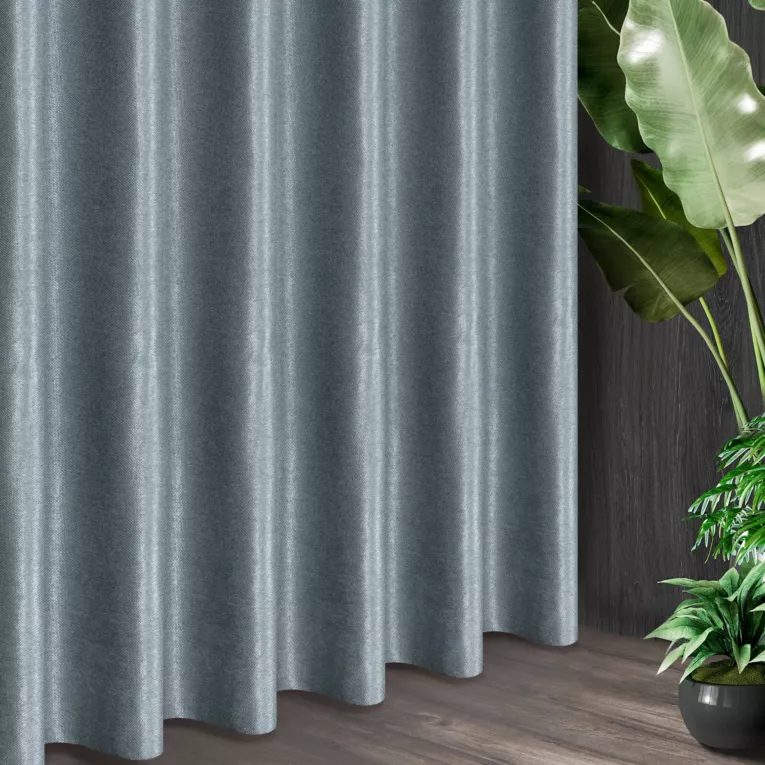 Tkanina zasłonowa, gładka, zaciemniająca tkanina z wyraźnym, strukturalnym splotem