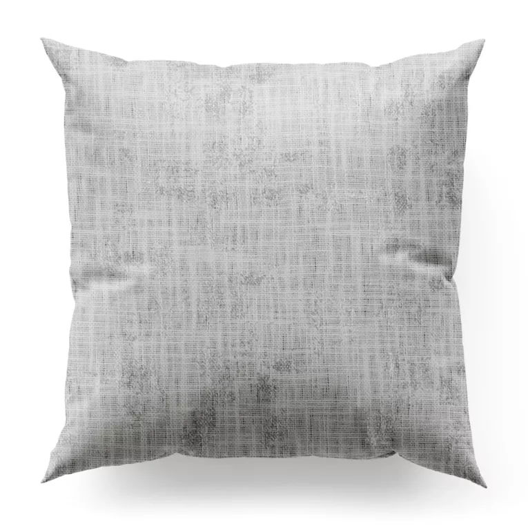 Poszewka szyta naturalno srebrzysta z tkaniny o naturalnym splocie, zdobiona błyszczcącym nadrukiem Italissima Eva Minge